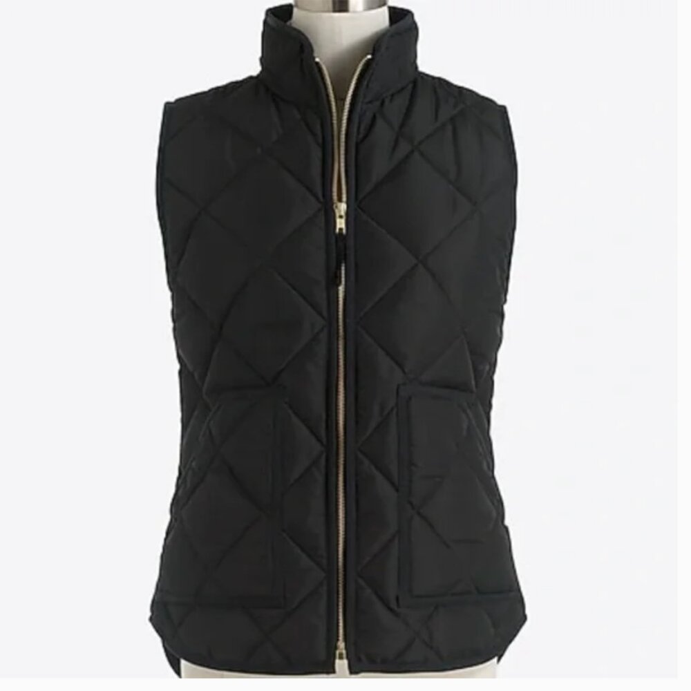 J. Crew Mercantile Puffer Vest in Black